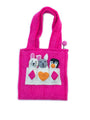 Child's Felt Puppet Purse from Nepal - Bright Pink