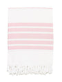 Classic Herringbone Striped Turkish Towel - Light Pink