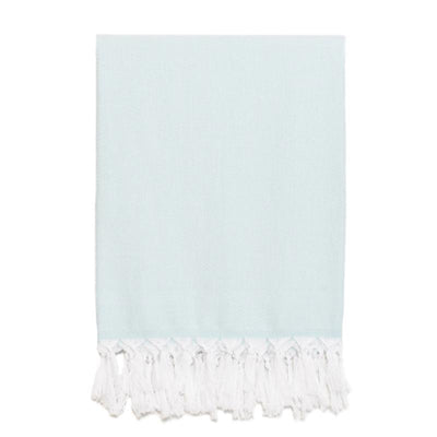 Classic Herringbone Turkish Towel - Aqua