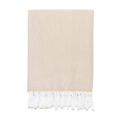 Classic Herringbone Turkish Towel - Cappuccino