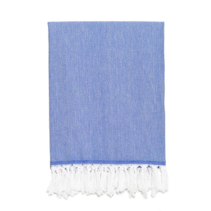 Classic Herringbone Turkish Towel - Royal