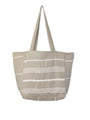 Classic Striped Turkish Towel Bag - Cappuccino 
