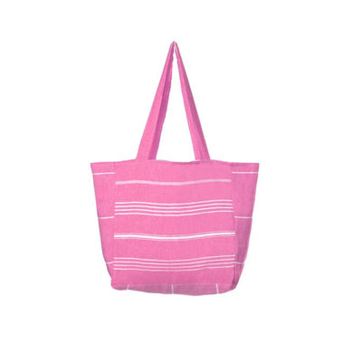 Classic Striped Turkish Towel Bag - Dark Pink 