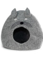 Fancy Gourd Cat Cave from Nepal - Pale Heather Grey