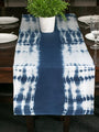 Hand Dyed Shibori Table Runner - Brain Waves