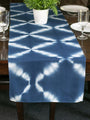 Hand Dyed Shibori Table Runner - Criss Cross