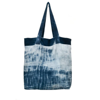 Hand Dyed Shibori Tote Bag - Brain Waves