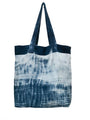 Hand Dyed Shibori Tote Bag - Brain Waves