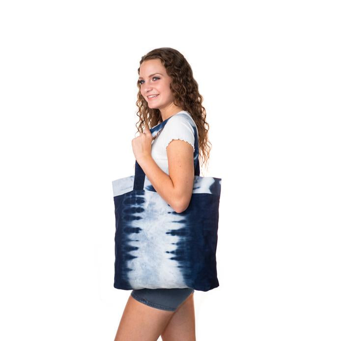 Hand Dyed Shibori Tote Bag - Feather Road