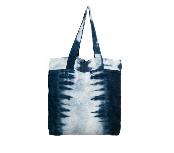 Hand Dyed Shibori Tote Bag - Feather Road