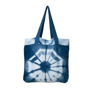 Hand Dyed Shibori Tote Bag - Starburst