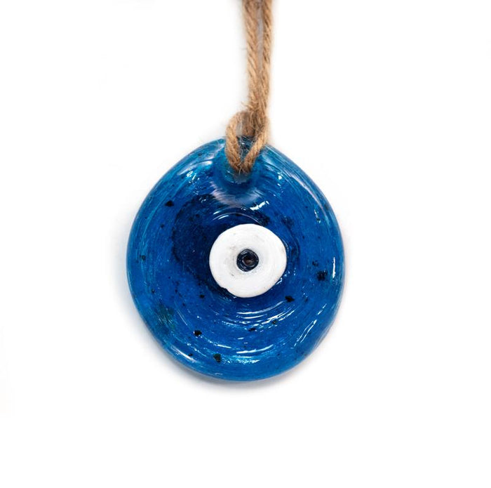 Hand Fired Glass Evil Eye - Medium