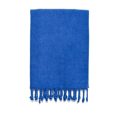 Heavy Stone-washed Chain-stitch Turkish Towel/Throw - Indigo