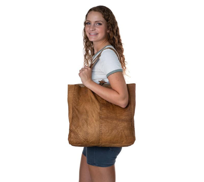 Large Water Buffalo Leather Shopping Bag