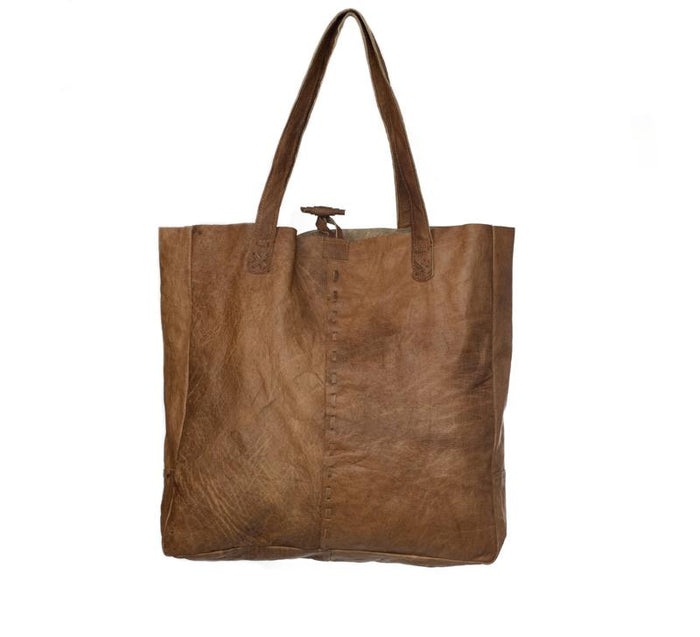Large Water Buffalo Leather Shopping Bag