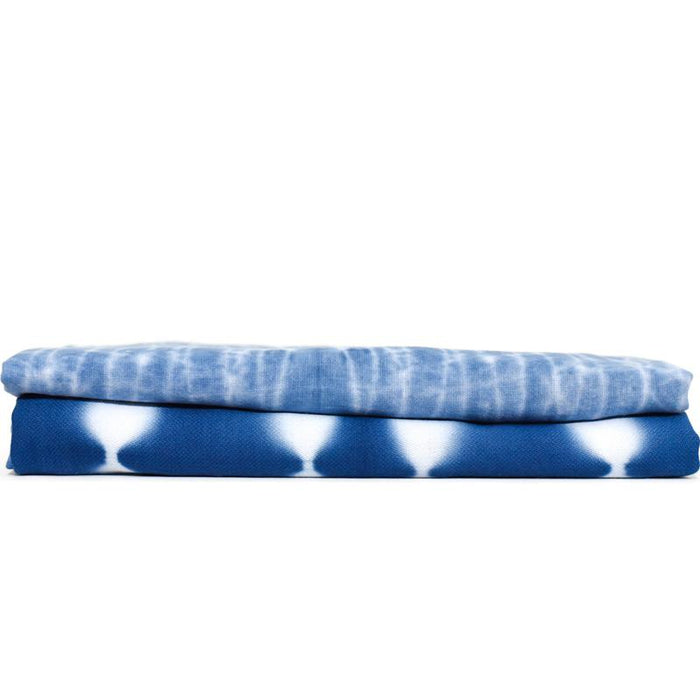Medium Weight Shibori Turkish Towel - Shades of Indigo