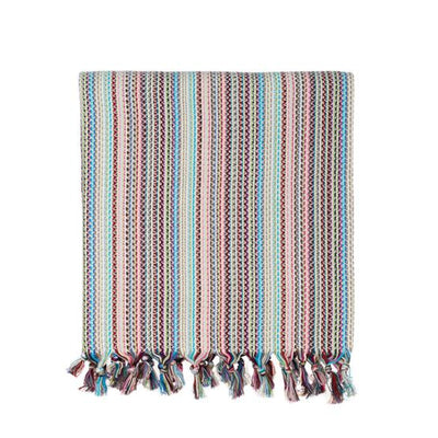 Multi-Colored Woven Turkish Throw - Dark