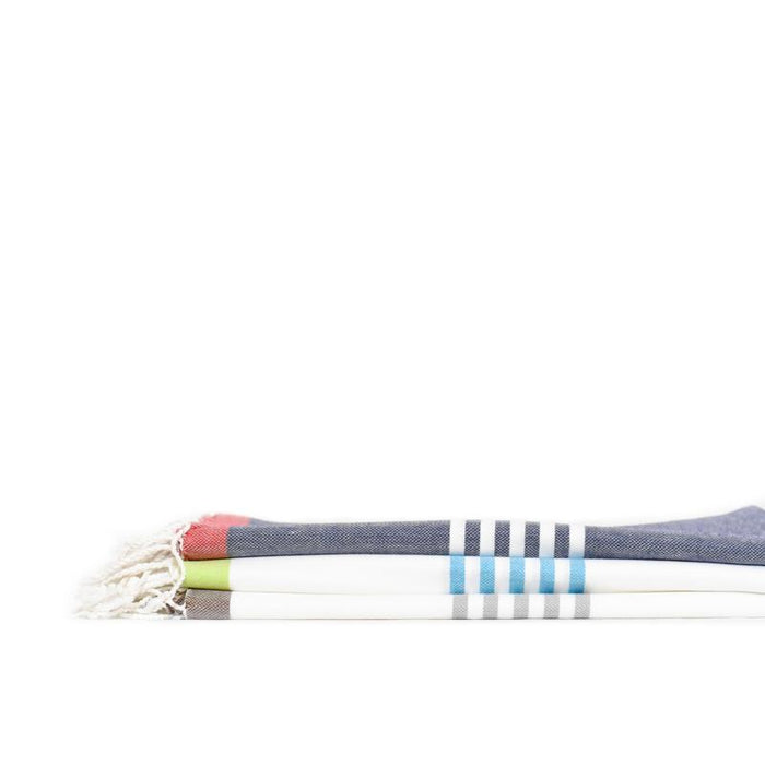 Nautical Turkish Towel - Navy Ground