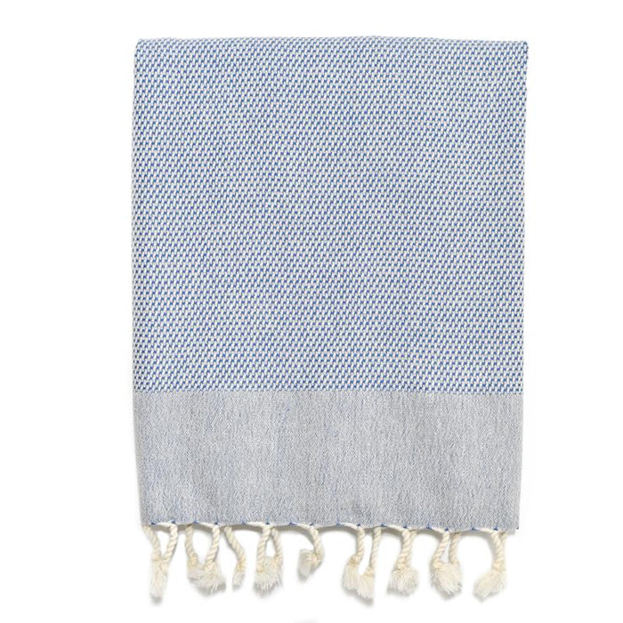 Pebble Weave Turkish Hand Towel - Denim