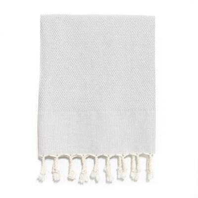 Pebble Weave Turkish Hand Towel - Grey