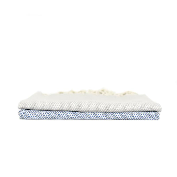 Pebble Weave Turkish Hand Towel - Denim