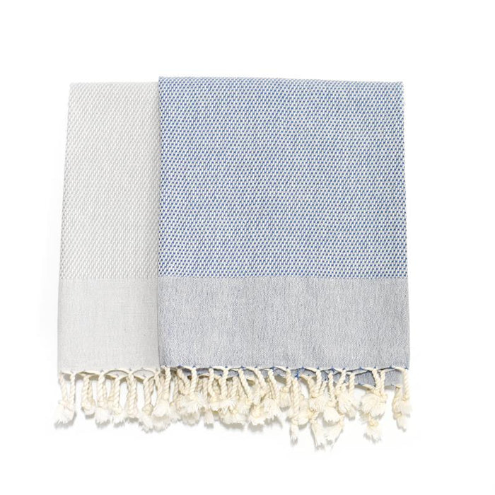 Pebble Weave Turkish Hand Towel - Grey