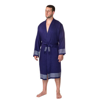 Premium Turkish Cotton Bathrobe - Navy