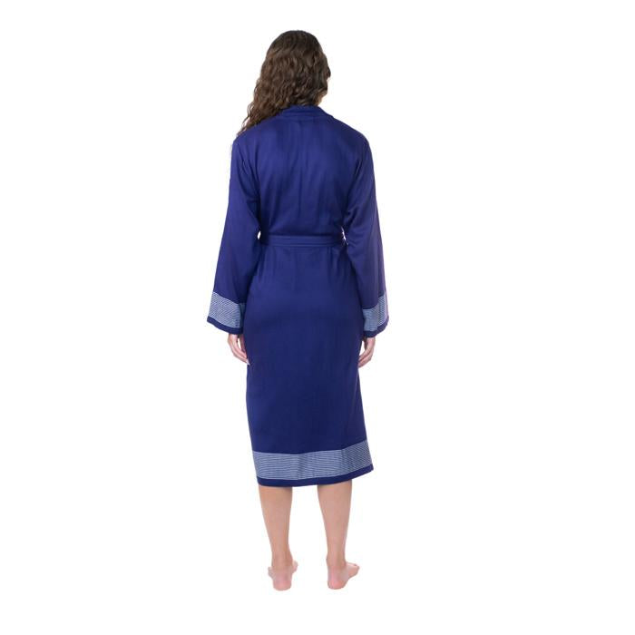 Premium Turkish Cotton Bathrobe - Navy