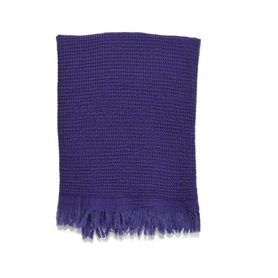Puffy Waffle Weave Turkish Towel - Deep Violet