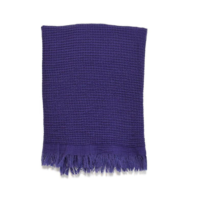 Puffy Waffle Weave Turkish Towel - Deep Violet