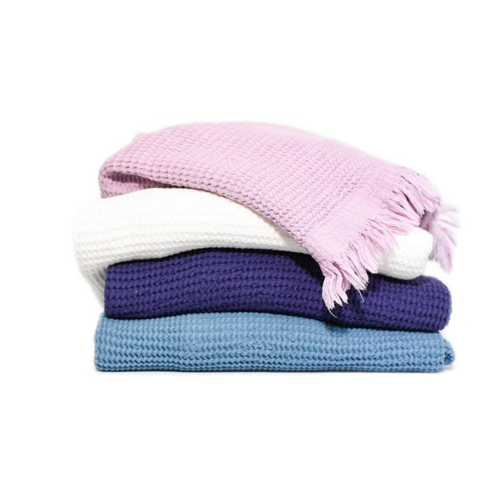 Puffy Waffle Weave Turkish Towel - Deep Violet