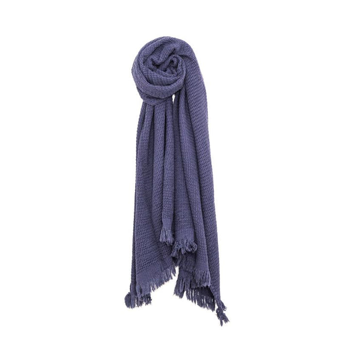 Puffy Waffle Weave Turkish Towel - Deep Violet