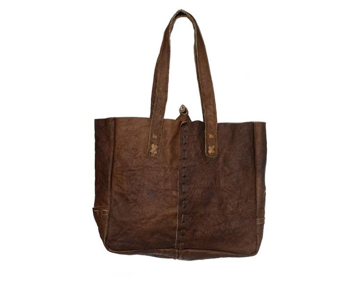 Water Buffalo Leather Shopping Bag Trio