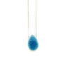Stoneware Blue Teardrop Necklace from Turkey