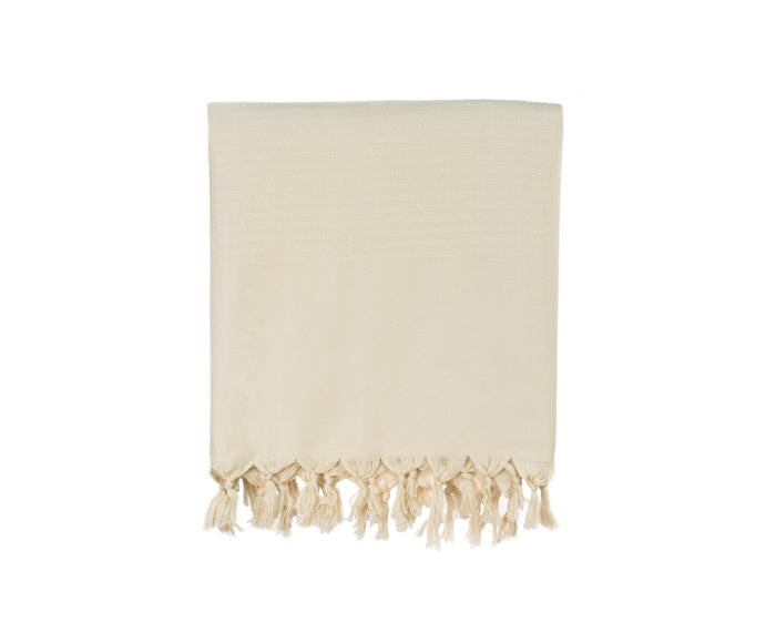 Summerweight Cotton Turkish Throw - Tan 