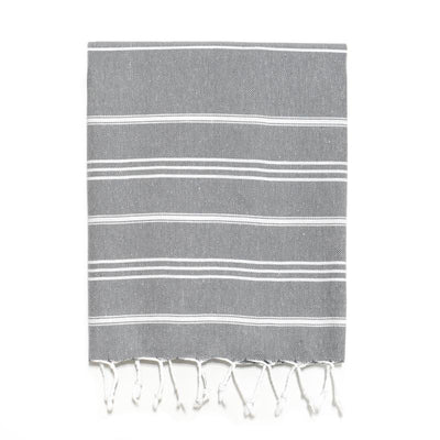 Traditional Turkish Hand Towel - Dark Grey