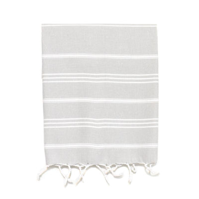 Traditional Turkish Hand Towel - Light Grey