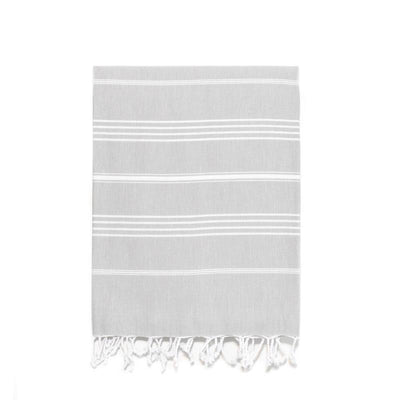 Traditional Turkish Bath Towel - Light Grey