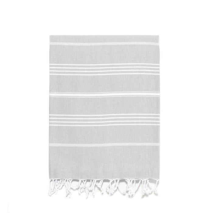 Traditional Turkish Bath Towel - Light Grey