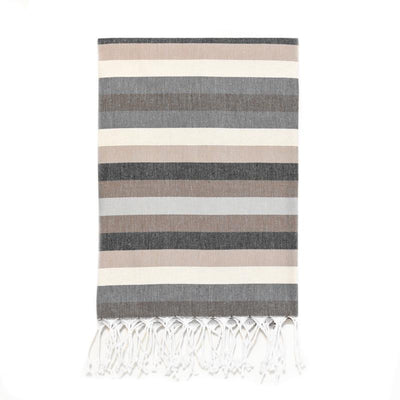 7 Color Striped Turkish Bath Towel - Neutrals