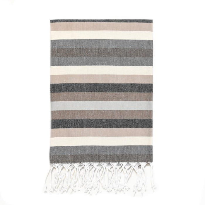 7 Color Striped Turkish Bath Towel - Neutrals