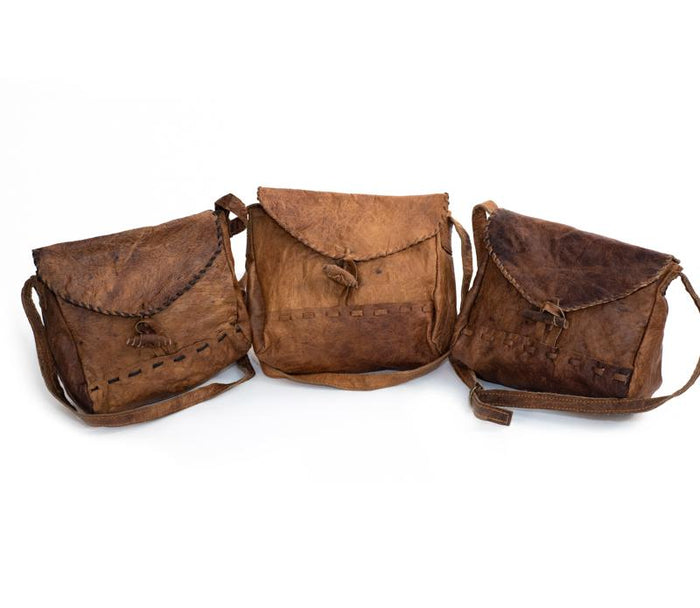 Water Buffalo Leather Camera Bag - Brown Stitch