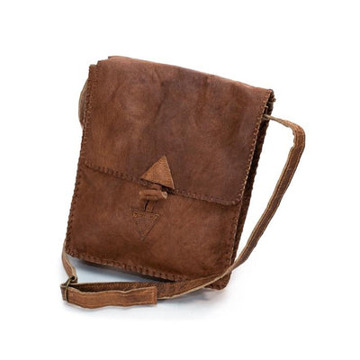 Water Buffalo Leather Simple Bag - Bold Stitch 