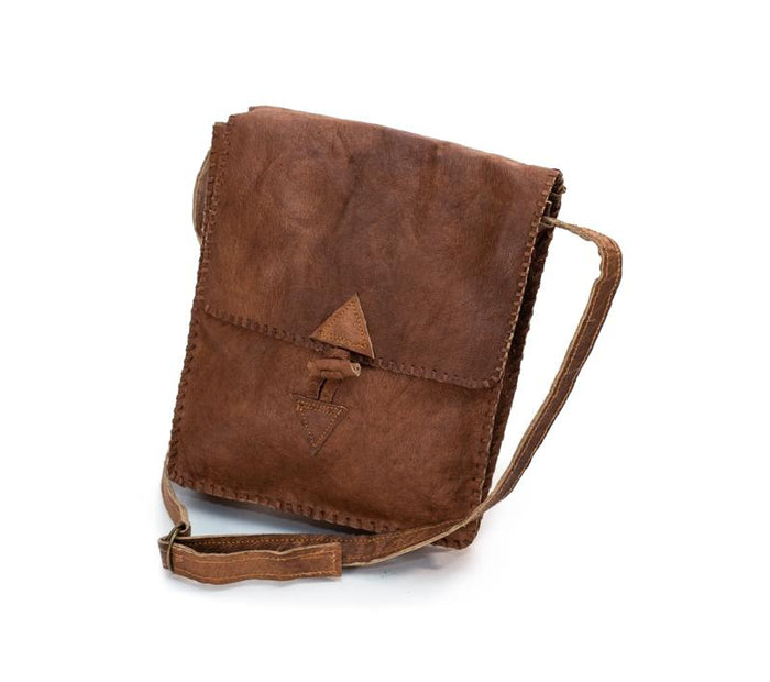 Water Buffalo Leather Simple Bag - Bold Stitch 