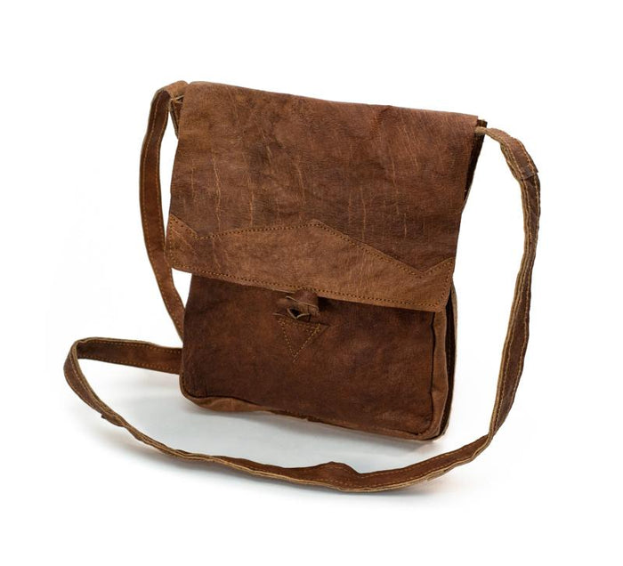 Water Buffalo Leather Simple Bag - Front Plaque