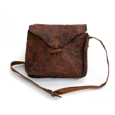 Water Buffalo Leather Small Bag - Black Stitch