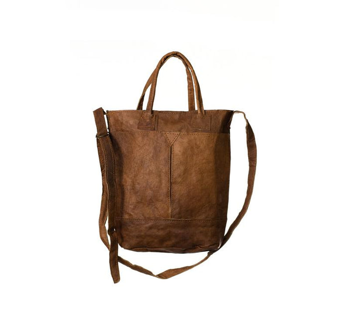 Water Buffalo Leather Tall Purse