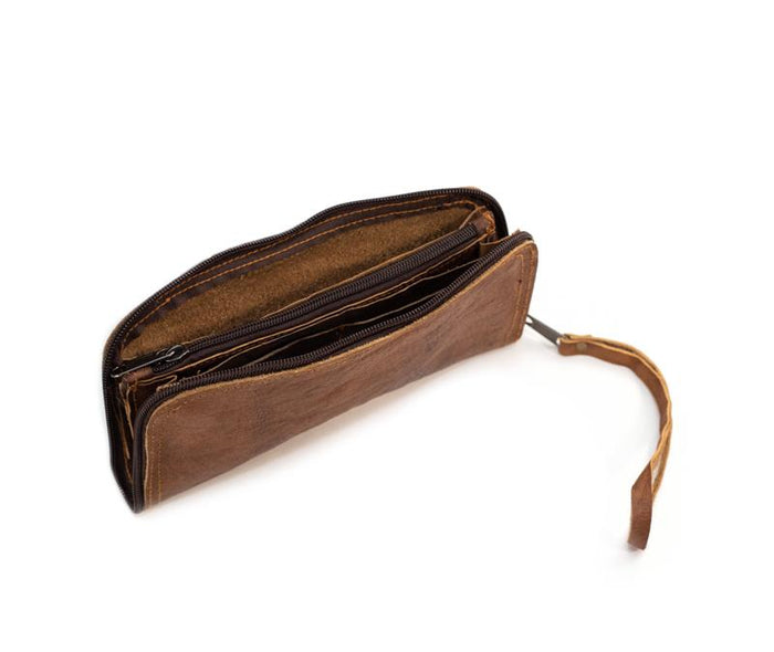 Water Buffalo Leather Wristlet